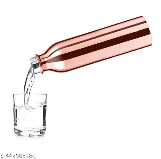 Rose gold, stainless steel, 1000ml vacuum insulated water bottle - daily use glitz design