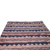 Blue striped cotton net Taj Overseas baby quilt, hand-washable and crib-sized (40x50 inches)