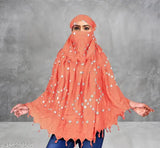 Pure cotton summer scarf, full-face cover with Bandhani print. Protects skin from sun and pollutants. Adjustable for all ages