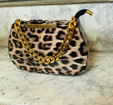 PU animal print daily use slingbag for girls, features 1 main compartment & front zippered pocket