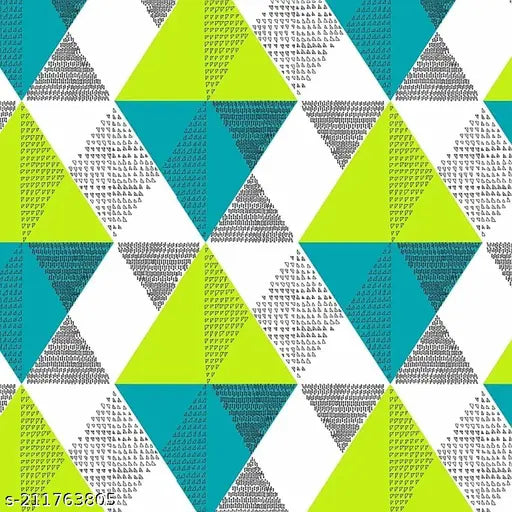 Multicolor geometric pattern, 144 TC cotton double bedsheet with 2 pillow covers - adds style and comfort to the bedroom