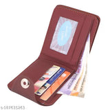 Brown Gittak Faux Leather Wallet for Men, 2 compartments, free size (9cm x 10cm) - India-made men's wallet gift