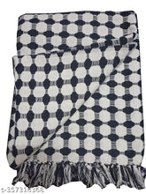 Cotton net blanket, woven design in soft neutral tones, ideal for cozy home decor, 51x61 inches, made in India