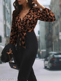Lycra long sleeve printed net jumpsuit for women, stylish and classy fashionista, size S (36in bust, 51in length, 34in waist)
