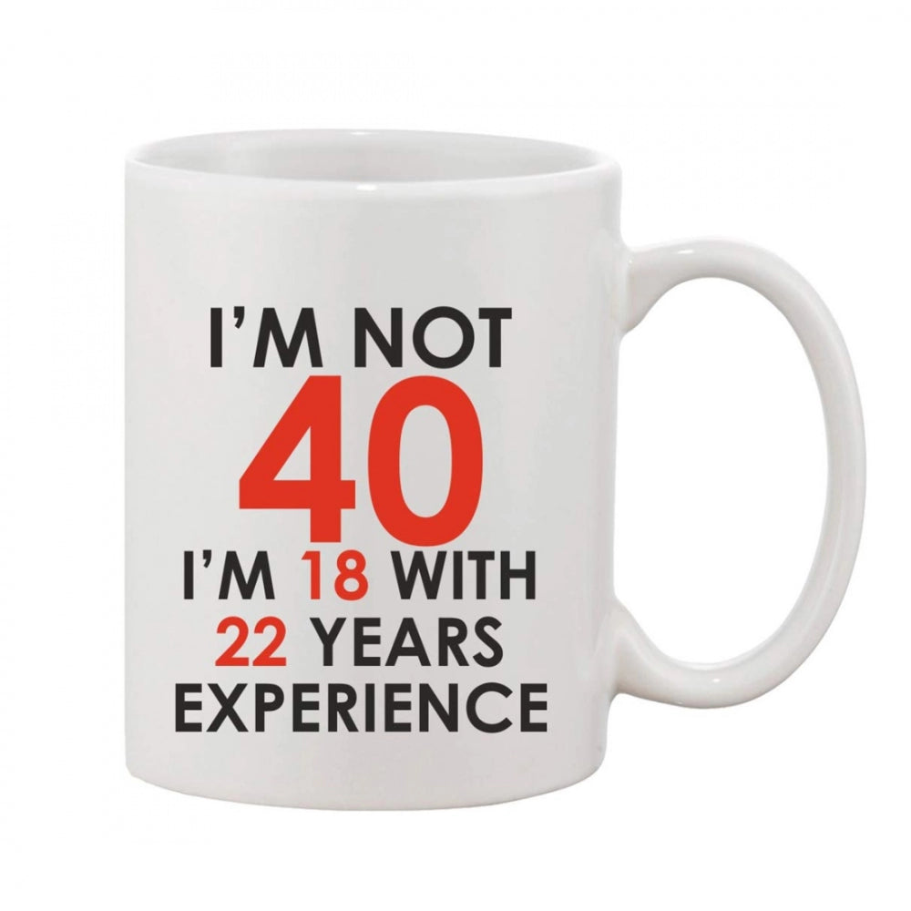 Printed ceramic coffee mug (white, 11oz), ideal gift for any occasion, single piece, suitable for hot and cold beverages