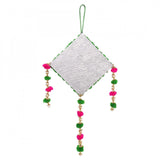 Handmade Premium Quality Pompom Wall Art - Festive Decorative Hanging with Positivity and Happiness, natural materials