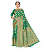 Green Banarasi Silk Saree (5.4m), designer weaving, intricate motifs