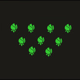 Green vinyl peel-and-stick wall decal, 56x31cm. Relaxing, calming, and energy-efficient radium design for dark rooms