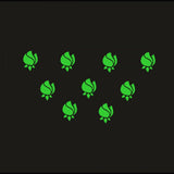 Green vinyl peel-and-stick wall decal, 56x31cm. Relaxing, calming, and energy-efficient radium design for dark rooms