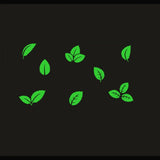 Green vinyl peel-and-stick radium wall decor, 61x33cm, enhances relaxing atmosphere without electric lights