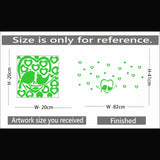 Green vinyl peel-and-stick radium wall decal, 82x41cm, creates a relaxing atmosphere without electricity