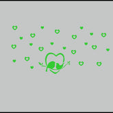 Green vinyl peel-and-stick radium wall sticker, decorative 82X41cm for calming, dark room ambiance