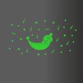 Green vinyl radium wall sticker for kids room decor, peel and stick, size 79x43cm