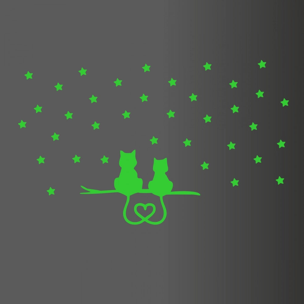 Green vinyl radium wall sticker for kid's room, peel-and-stick design, 72x44cm decorative piece enhancing a calming atmosphere