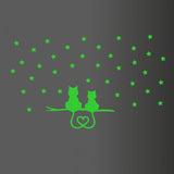 Green vinyl radium wall sticker for kid's room, peel-and-stick design, 72x44cm decorative piece enhancing a calming atmosphere