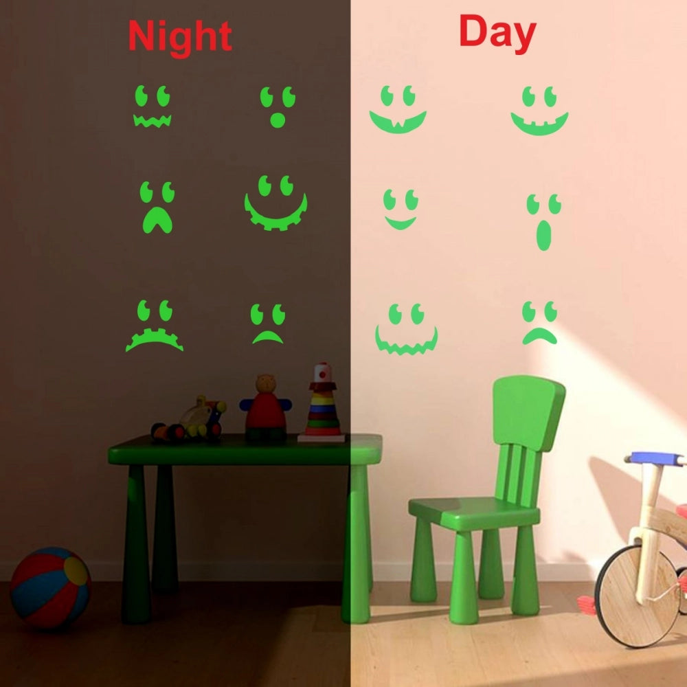 Green vinyl peel-and-stick radium wall decor, 59x36cm. Ideal for creating a calming, darkened kids' room environment