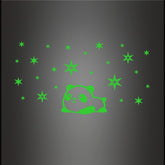 Green Vinyl Kids Room Decor Wall Sticker, peel & stick, 58x32cm. Depicts Radium design, promoting a calming atmosphere in children's space