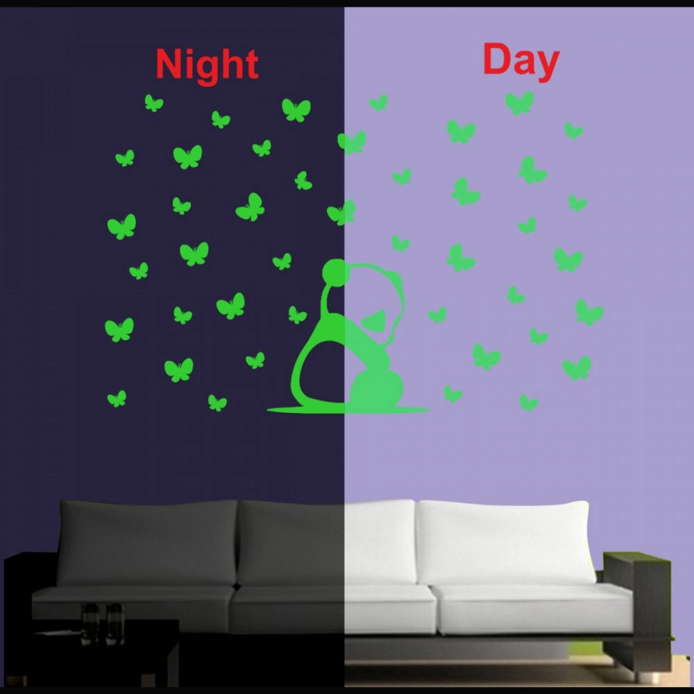 Green vinyl peel-and-stick radium wall sticker, 56x35cm, decorative, energy-saving, sleep-enhancing