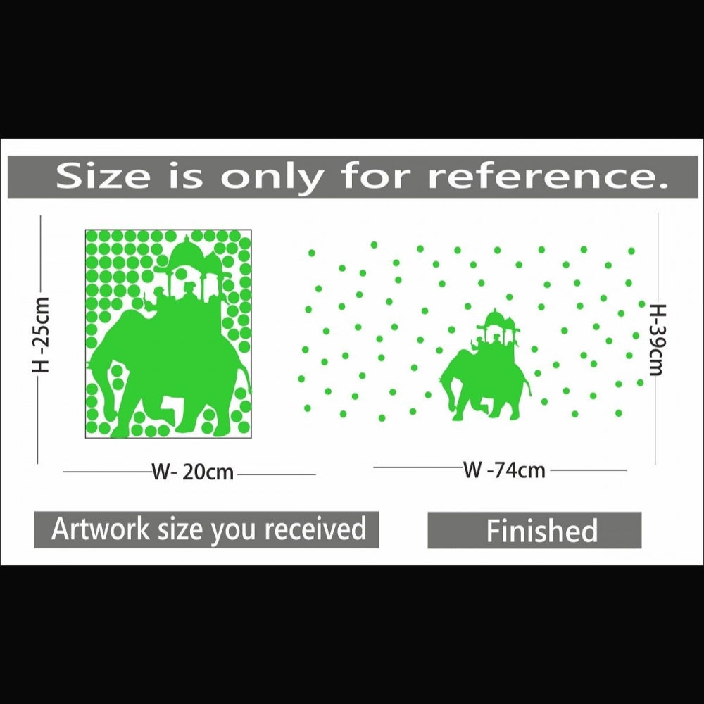 Green vinyl radium wall sticker for kids room decor, peel and stick, 74x39cm. Promotes a calming sleep environment without electric light sources