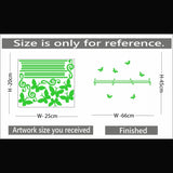 Green vinyl peel-and-stick radium wall sticker, 66x45cm. Decorative, relaxing, calming