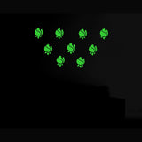 Green vinyl peel-and-stick radium wall decal, 56x31cm. Decorative green light source for a calm, dark sleep environment