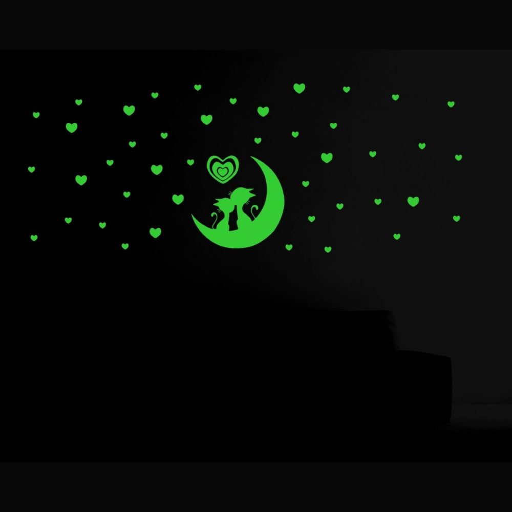 Green vinyl peel-and-stick radium wall decal, 114x45cm, relaxing home decor