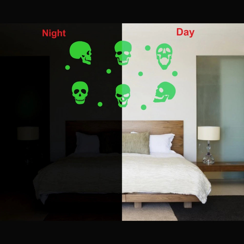 Green vinyl peel-and-stick radium wall sticker, 50x31cm decorative element for calming and relaxing bedroom decor