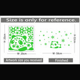 Green vinyl kids room decor peel-and-stick wall sticker, relaxing and calming, 58x32cm size