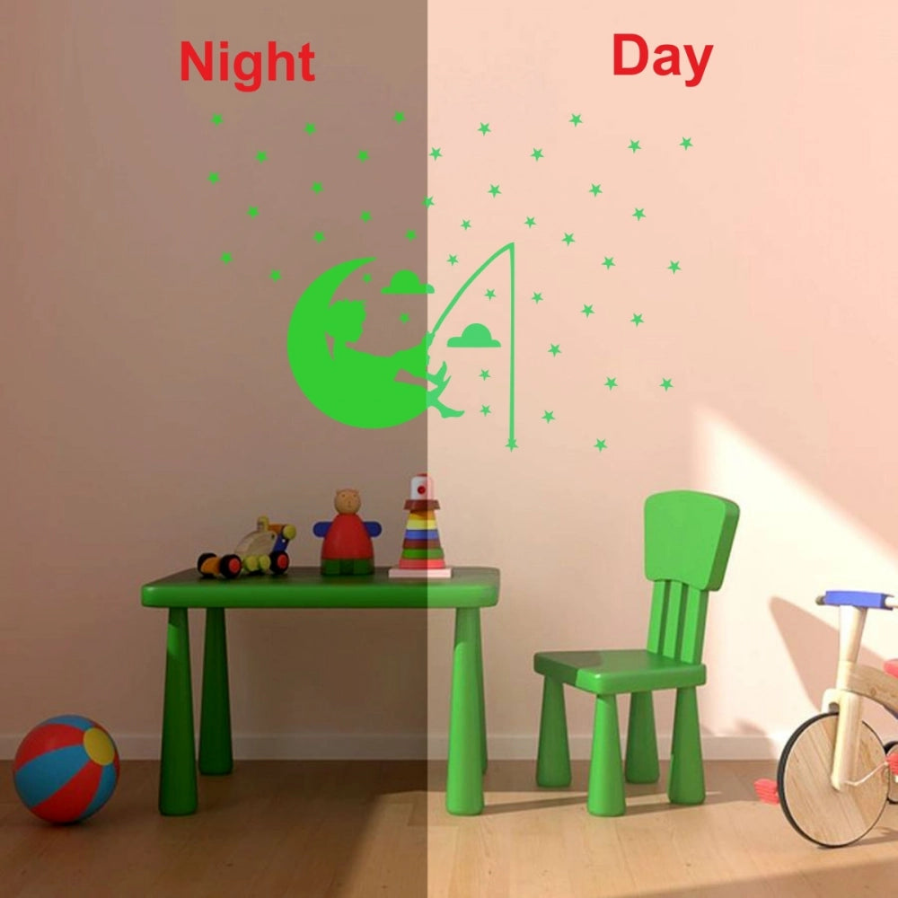 Green vinyl peel-and-stick radium wall decor, 55x38cm for kids' rooms, promotes relaxation and reduces stimuli