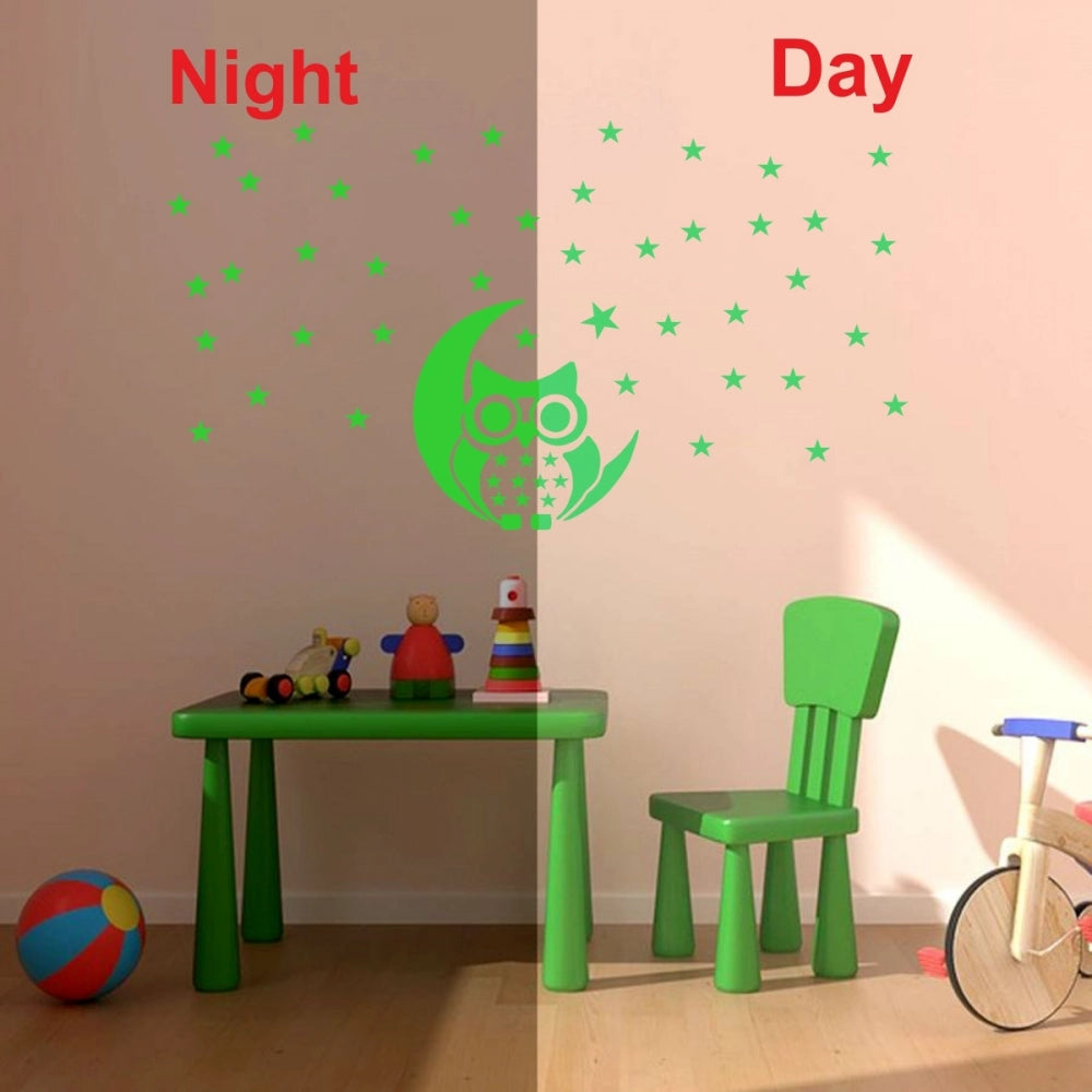Green vinyl radium wall sticker for kids room decor, peel and stick, 64x35cm size