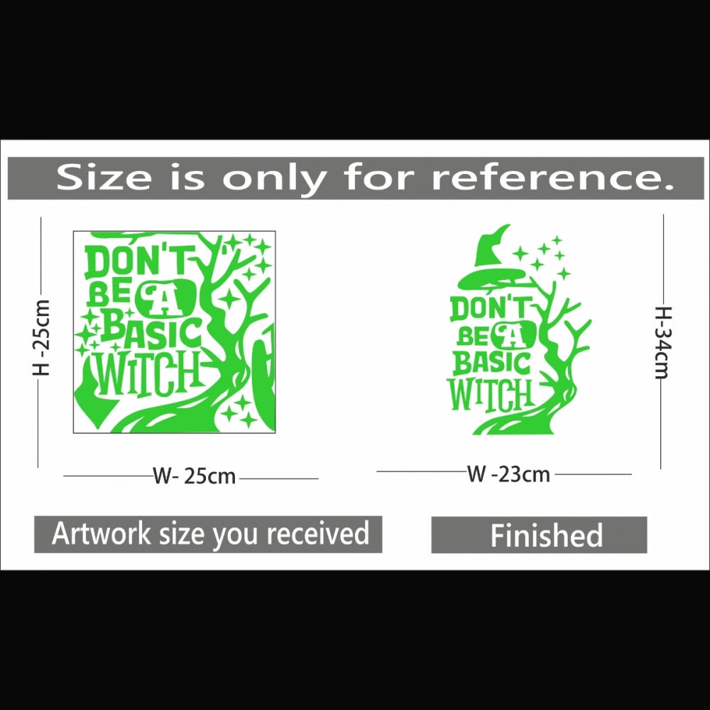 Green vinyl peel-and-stick radium wall sticker (23x34cm), perfect for creating a relaxing, calming ambiance