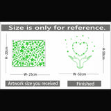 Green galaxy vinyl wall sticker, peel-and-stick design, 52x58cm decorative stargaze motif for calming bedroom decor