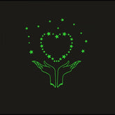 Green Galaxy of Stars vinyl wall sticker, peaceful, easy-to-install decor for a calming bedroom atmosphere