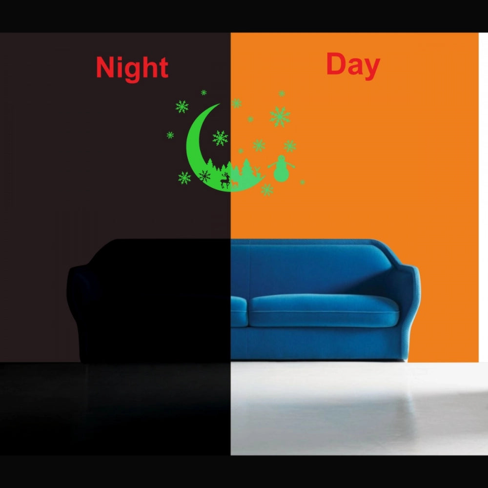 Green vinyl galaxy wall sticker, peel-and-stick, 38x19cm, decorative, creates a calming atmosphere