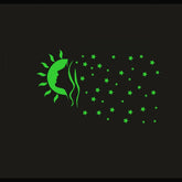 Green vinyl peel-and-stick radium wall decor, size 51x31cm, promoting a calming ambiance