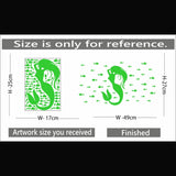 Green vinyl peel-and-stick radium wall decor, size 49x27cm - energy-efficient, relaxing home accent