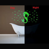 Green vinyl peel-and-stick radium wall decal, 49x27cm. Relaxing and calming home decor accent