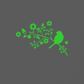 Green vinyl radium wall sticker for kids room decor, peel-and-stick, 42x30cm, promotes calming environment