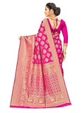 Women's Banarasi Silk Saree (Pink,5-6 Mtrs)