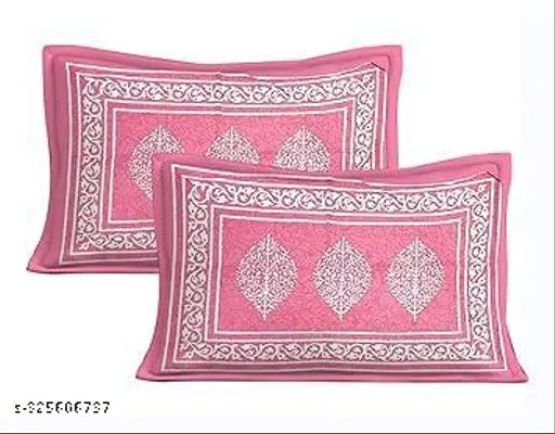 Vibrant floral Jaipuri prints 100% cotton king size double bedsheet with 2 pillow covers, ideal for summer adult use