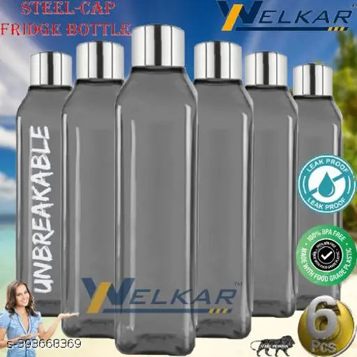 Black leak-proof fridge water bottle (1000ml), BPA-free and freezer safe for home, office, gym, school, picnic
