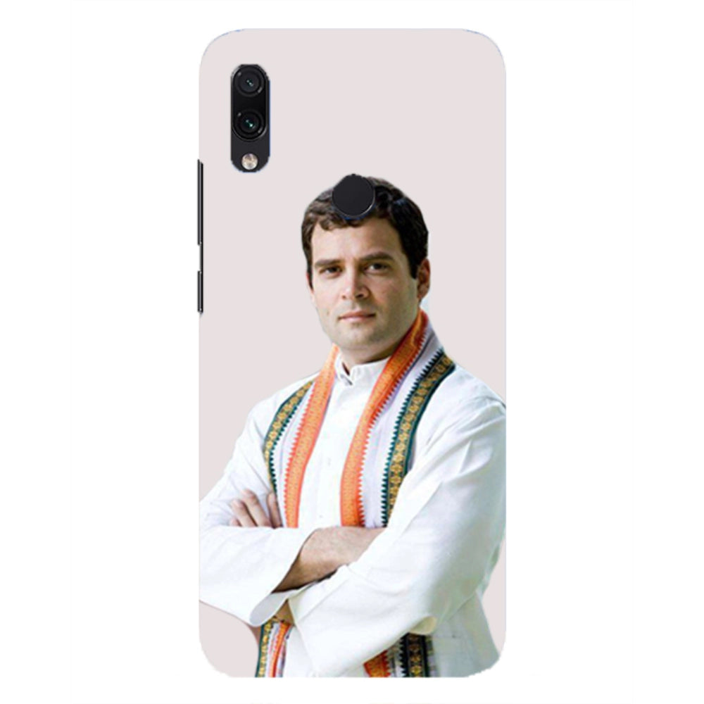 Printed Rahul Gandhi hard case cover, high-quality, lightweight, fits all phones, scratch and bump protection
