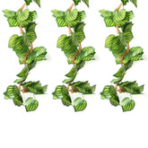 Green silk polyester watermelon leaf creeper garland, 6.5 feet long - ideal for home and outdoor decor