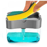 Assorted 2-in-1 sink & dishwasher liquid holder with included sponge for faster cleaning at home or commercial settings