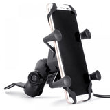 Assorted multifunctional bike mobile holder, adjustable 5V 2A output for fast charging on the go, features artificial flowers accessory