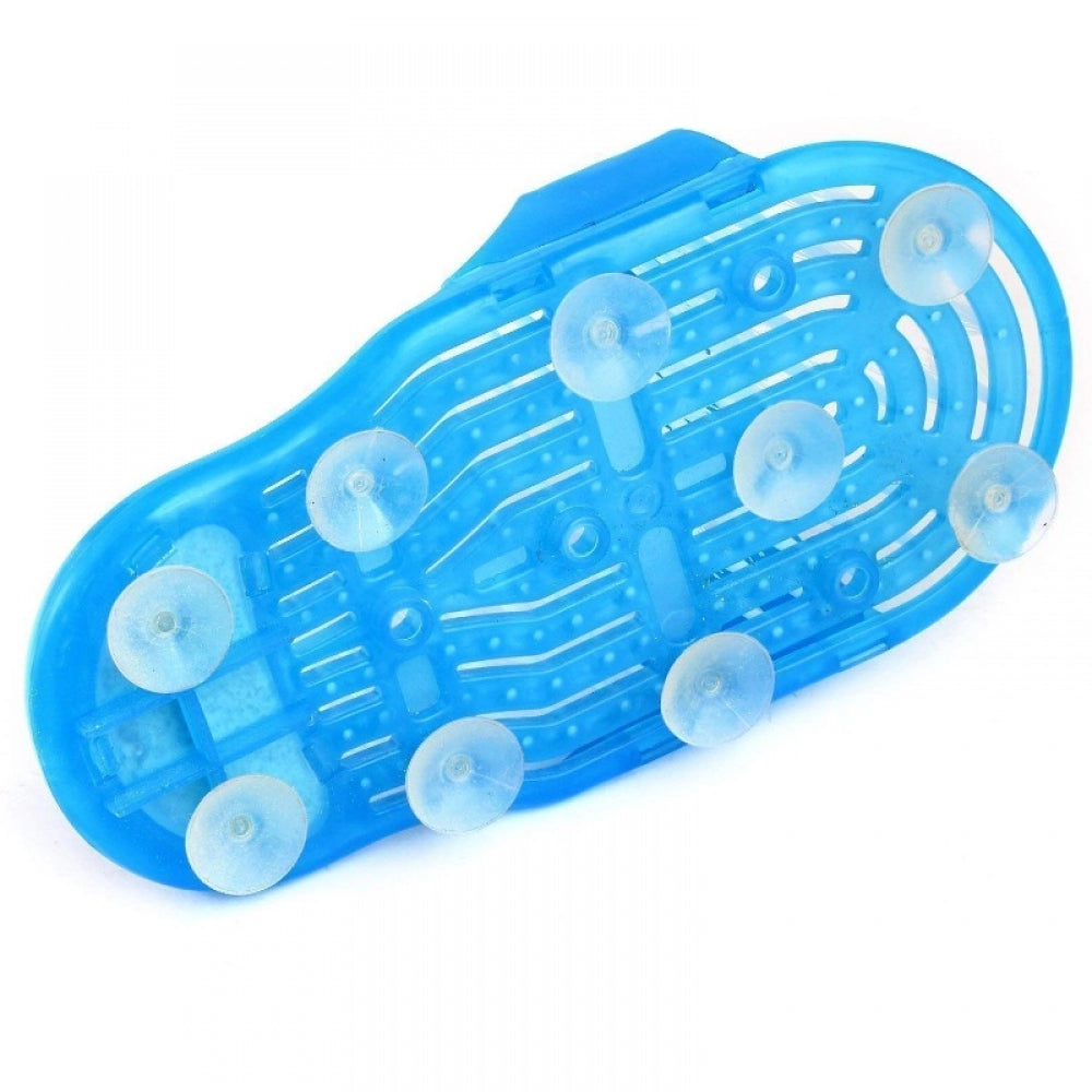 Assorted color Easy Feet Shower Foot Massager Scrubber and Cleaner Slipper - cleans and massages feet top to bottom, ideal for family use with toe-targeted bristles and stone massage elements