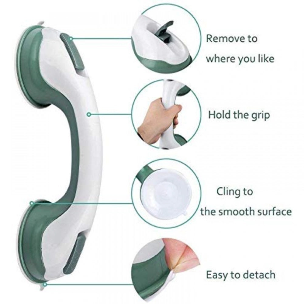 Assorted color hand grip with strong suction cup, versatile for tile, glass, acrylic, fiberglass, kitchen fridge, bathroom surfaces