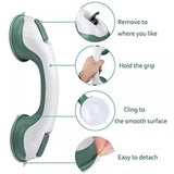 Assorted color hand grip with strong suction cup, versatile for tile, glass, acrylic, fiberglass, kitchen fridge, bathroom surfaces