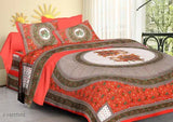 Fine cotton 90*100 Jaipuri double bedsheets, soft and luxurious for your bedroom