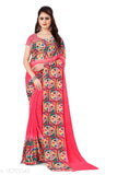 Printed daily wear Georgette saree with blouse piece, free size, Indian origin